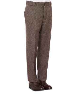 Regular Fit Brush Pattern Tailored Pants