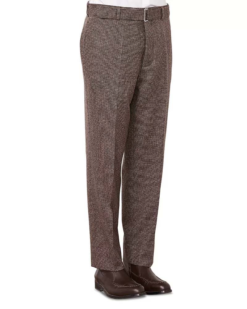 Officine Generale Regular Fit Brush Pattern Tailored Pants