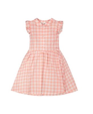  Girls' Classic Sleeveless Gingham Button Down Dress - Big Kid