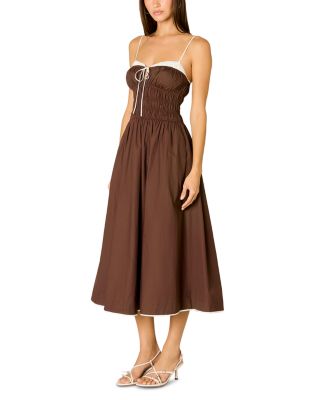 brown dress bloomingdales Summer Dresses for Women 100% polyester