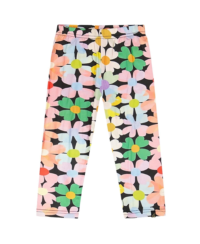 Deux par Deux Girls' Viscose Slim Fit Flowers Leggings - Big Kid