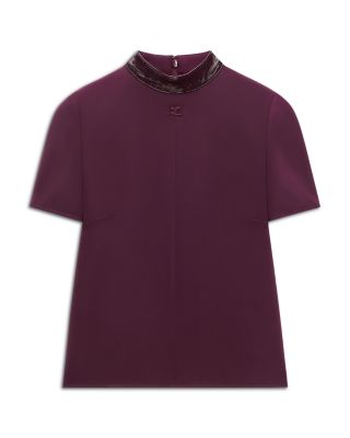 Vinyl Collar Heritage Short Sleeve Top