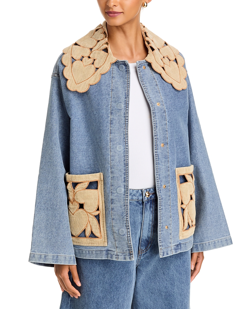 Farm Rio Blue Richelieu Denim Barn Jacket