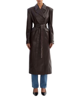 Iolanthe Faux Leather Trench Coat