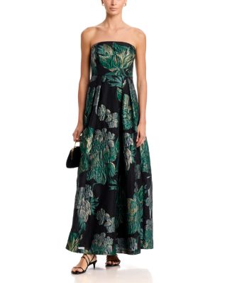 Strapless Jacquard Gown - thumbnail 2