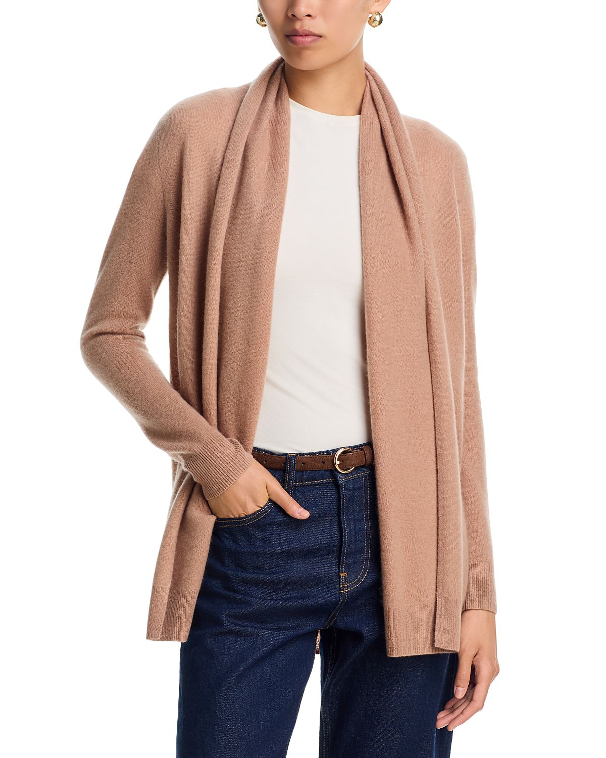 C by Bloomingdale's Cashmere Open-Front Cardigan - Exclusive
