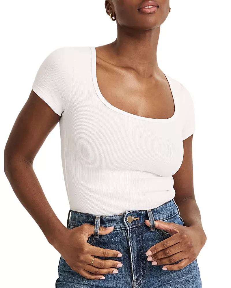 Knix Sculpt Ribbed Scoop Tee