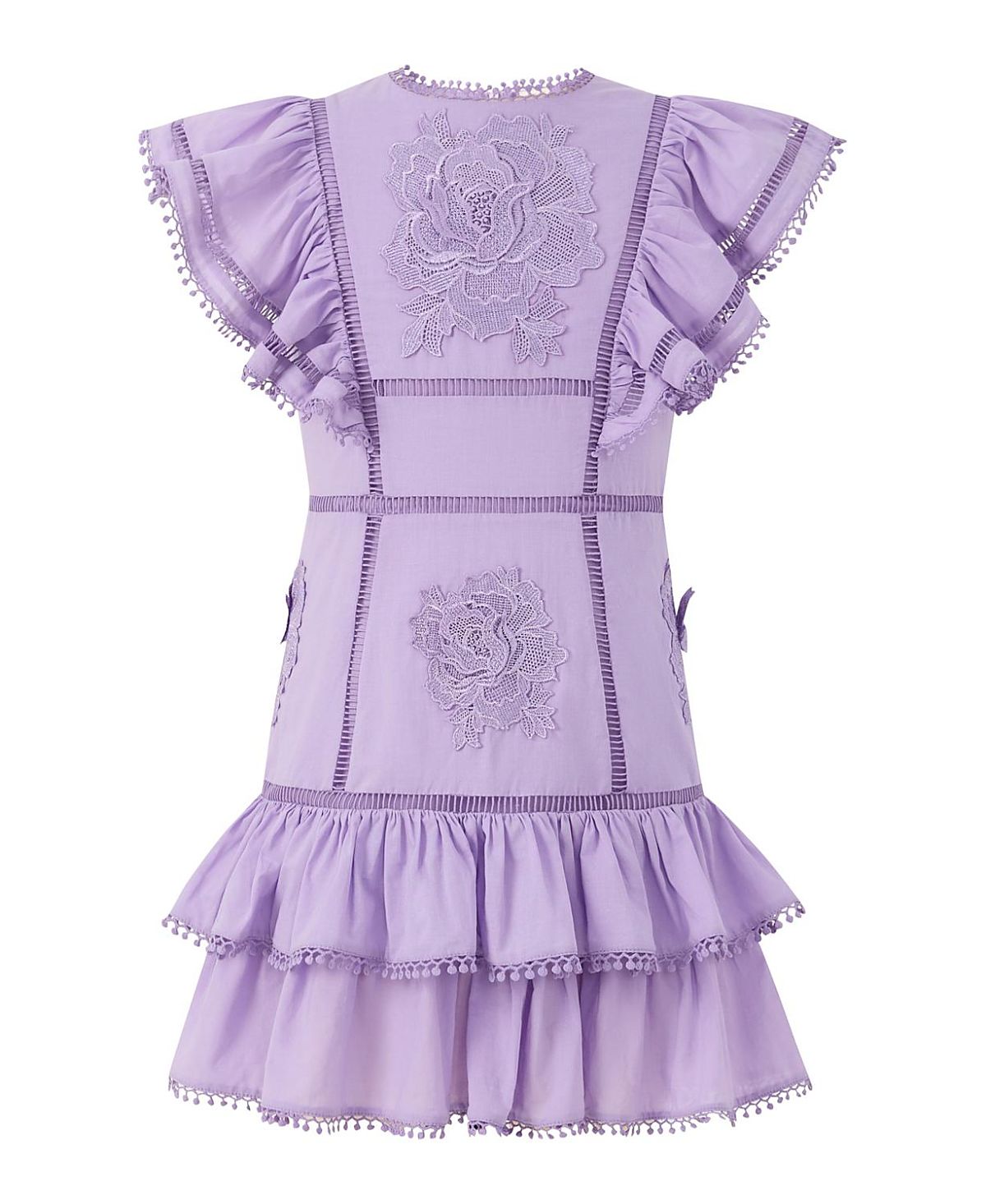 Marlo Kids Girls' Carolyn Frill Cotton Mini Dress - Little Kid, Big Kid