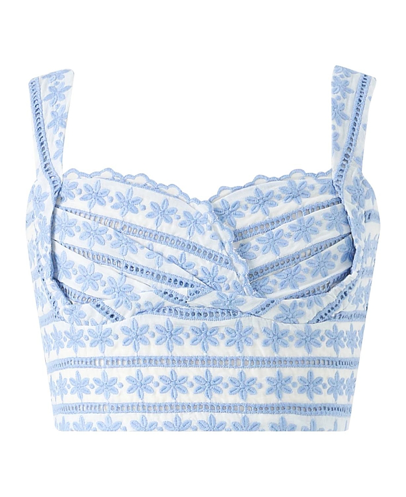 Marlo Kids Girls' Odessa Frill Embroidered Top - Little Kid, Big Kid