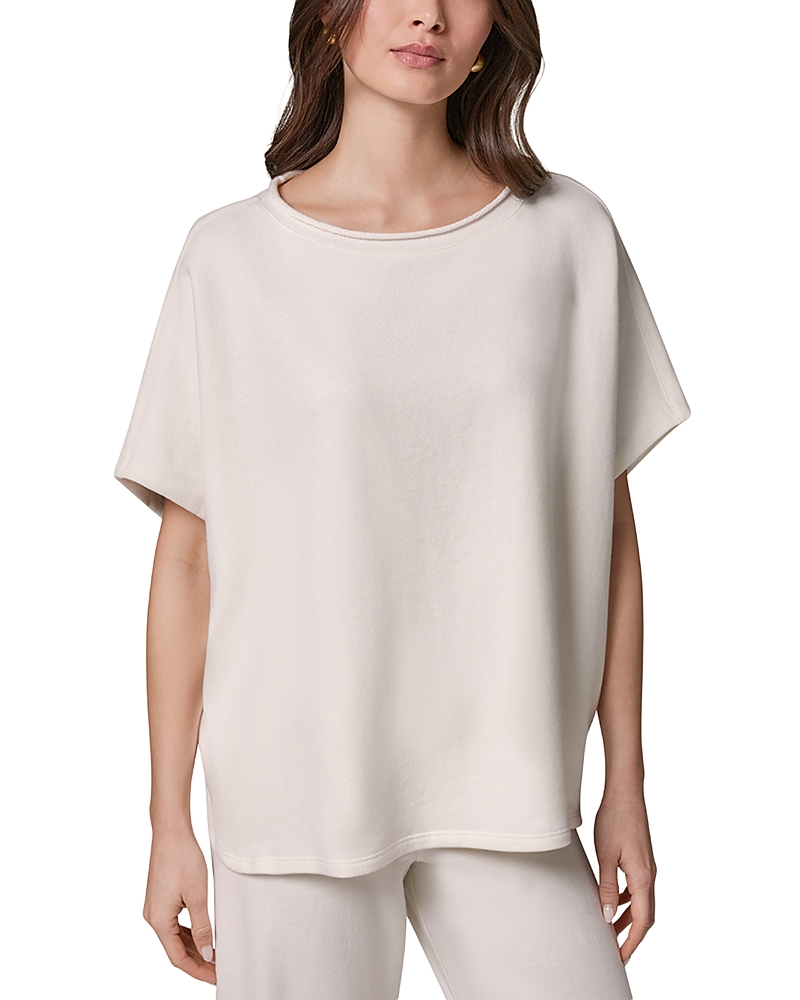 Donna Karan Luxe Cotton Dolman Sleeve Boat Neck Sweater