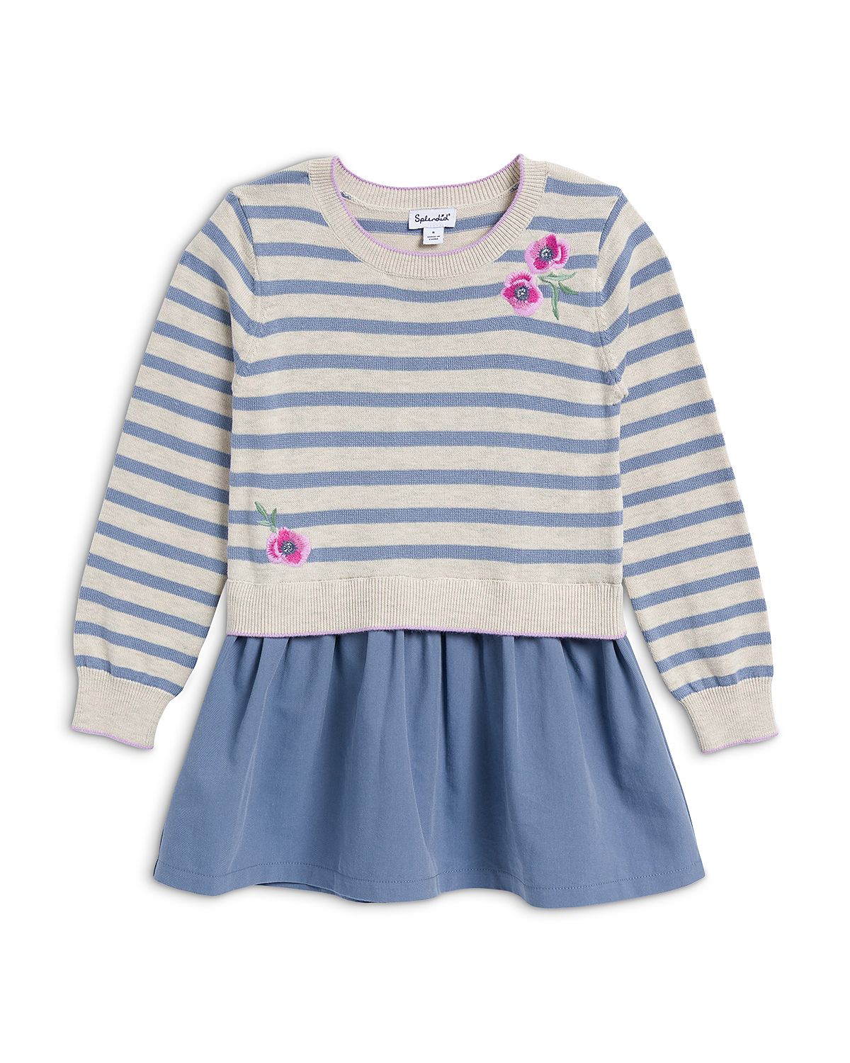 Splendid Girls' Sage Flower Dress - Little Kid