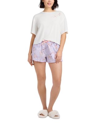 Nick & Nora Dream Wave Moon Brooch Crop Sleep Tee
