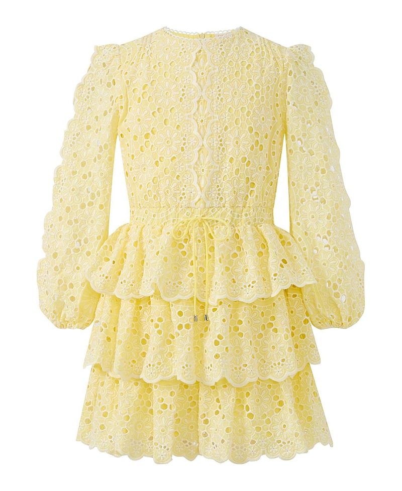 Marlo Kids Girls' Skyla Sleeve Embroidered Mini Dress - Little Kid, Big Kid