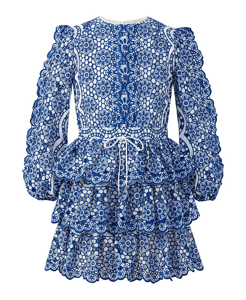 Marlo Kids Girls' Skyla Sleeve Embroidered Mini Dress - Little Kid, Big Kid