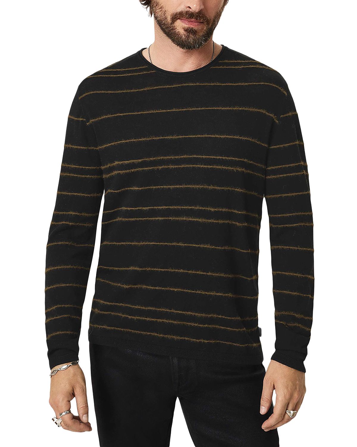 John Varvatos Everly Textured Stripe Sweater