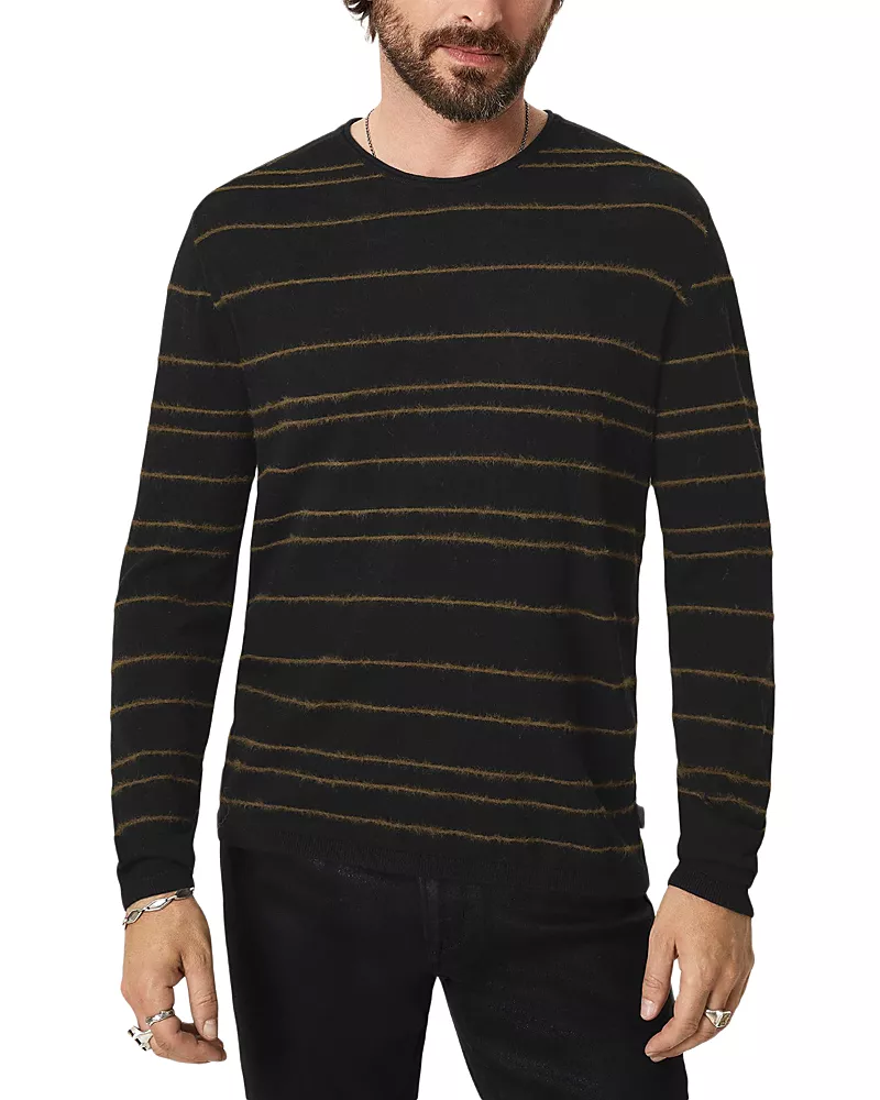 John Varvatos Everly Textured Stripe Sweater