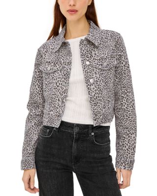 Brea Cheetah Print Denim Jacket 