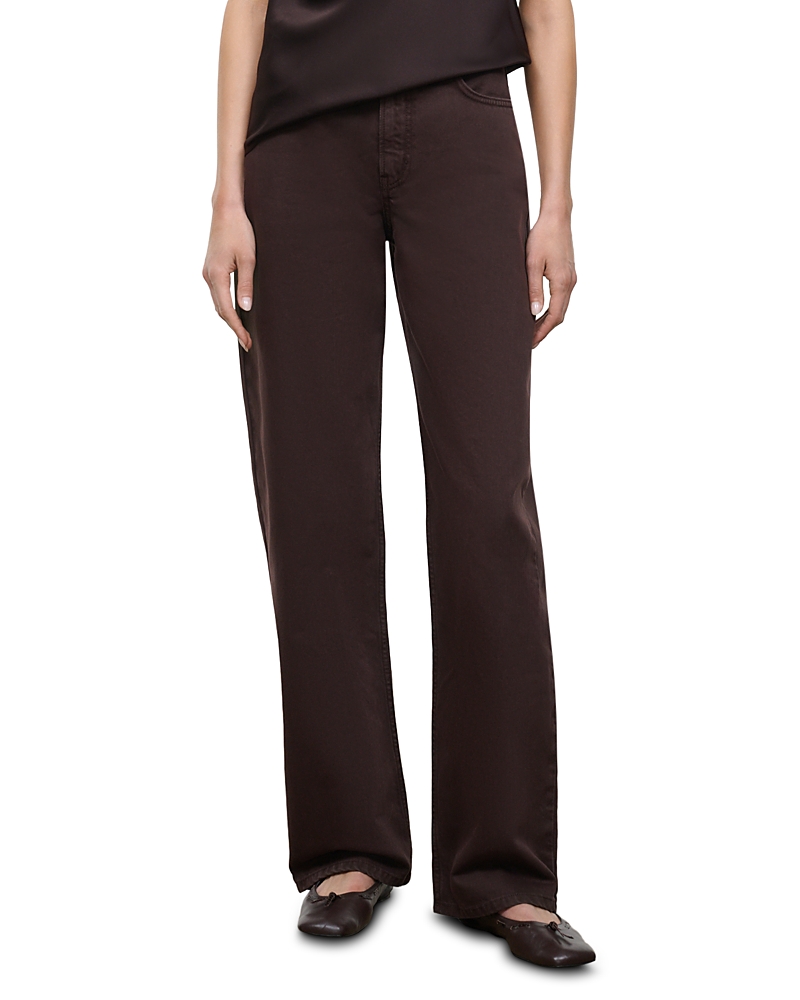 Staud Leo High Rise Straight Jeans in Earth