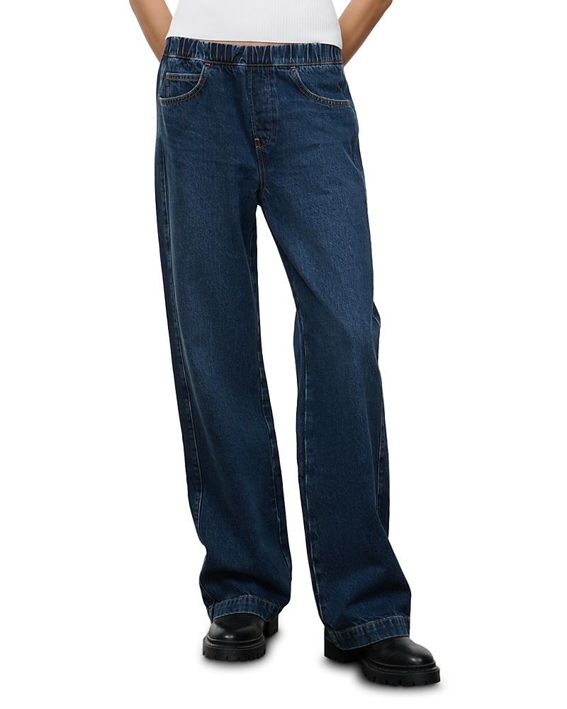 Staud Noah Mid Rise Low Slung Jeans in Heritage