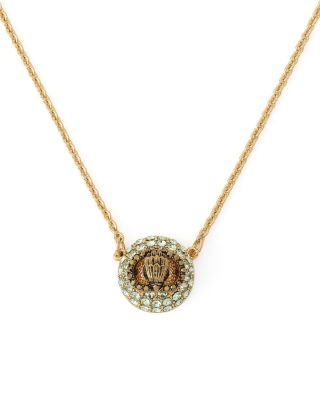 KSignature Eagle Pav&eacute; Dome Pendant Necklace, 16-18" 