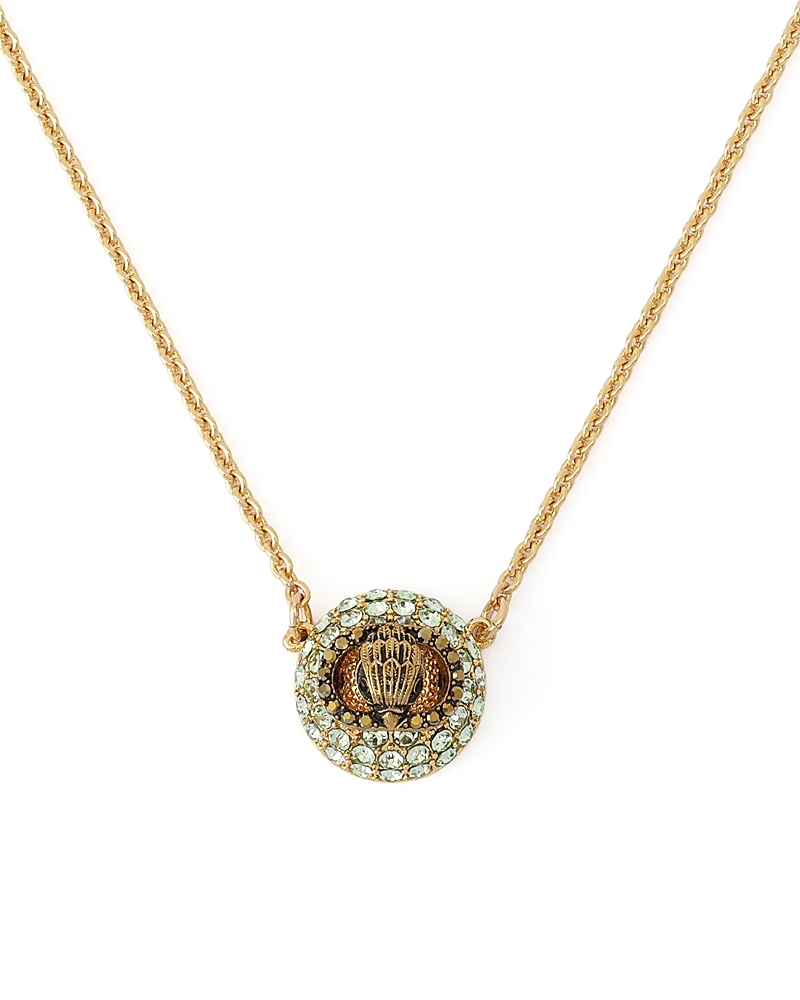 Kurt Geiger London Signature Eagle Pave Dome Pendant Necklace, 16