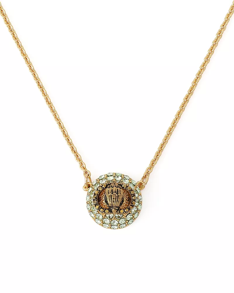Kurt Geiger London Signature Eagle Pave Dome Pendant Necklace, 16