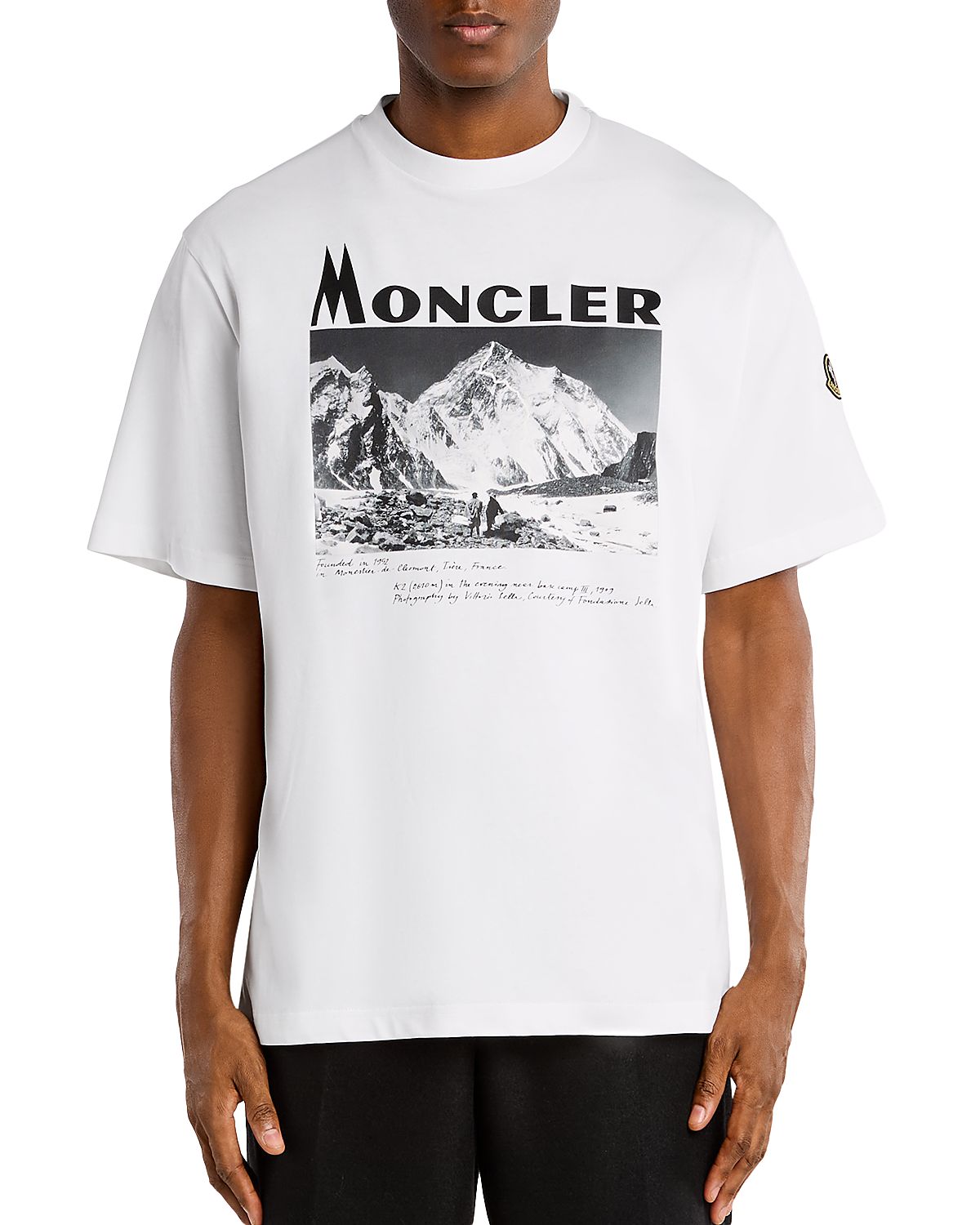 Moncler Cotton Photo Print Crewneck T-Shirt