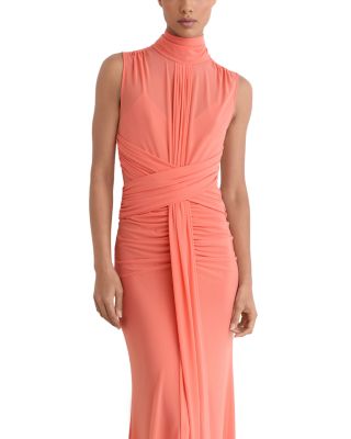 Starla Ruched Mesh Maxi Dress - thumbnail 3