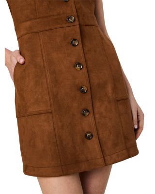 Laney Faux Suede Pocket Dress - thumbnail 3