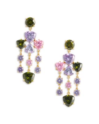 Multi Crystal Drop Earrings