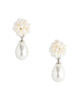 Imitation Pearl Cluster Droplet Earrings