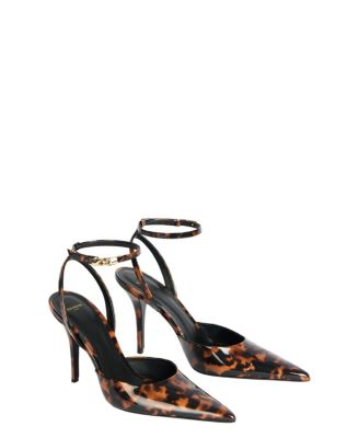 Balmain Women's Printed Patent Leather Strappy Courts
