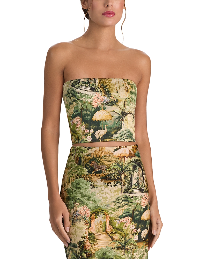 Alice and Olivia Ceresi Smocked Back Bandeau Top