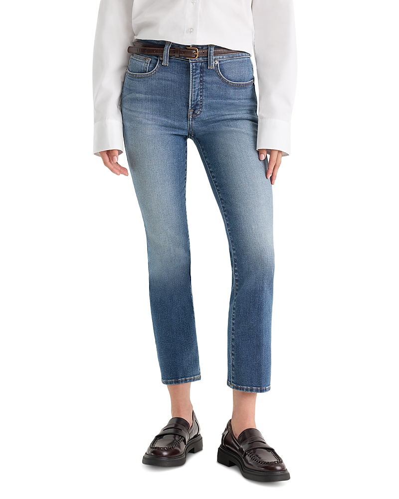 Good American Soft Tech Good Legs Mid Rise Straight Jeans in Indigo1327