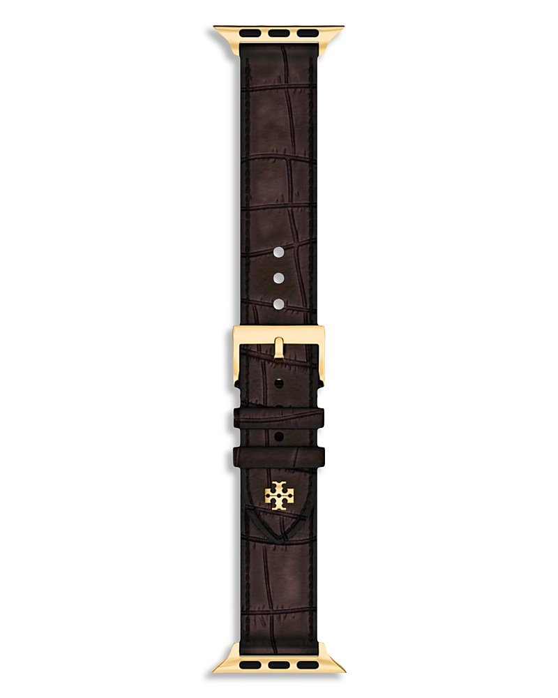 Tory Burch Kira Brown Leather Band for Apple Watch, 38-46mm