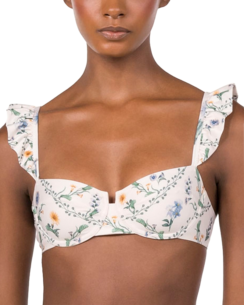 Agua by Agua Bendita Kiwi Brisa Ruffled Bikini Top