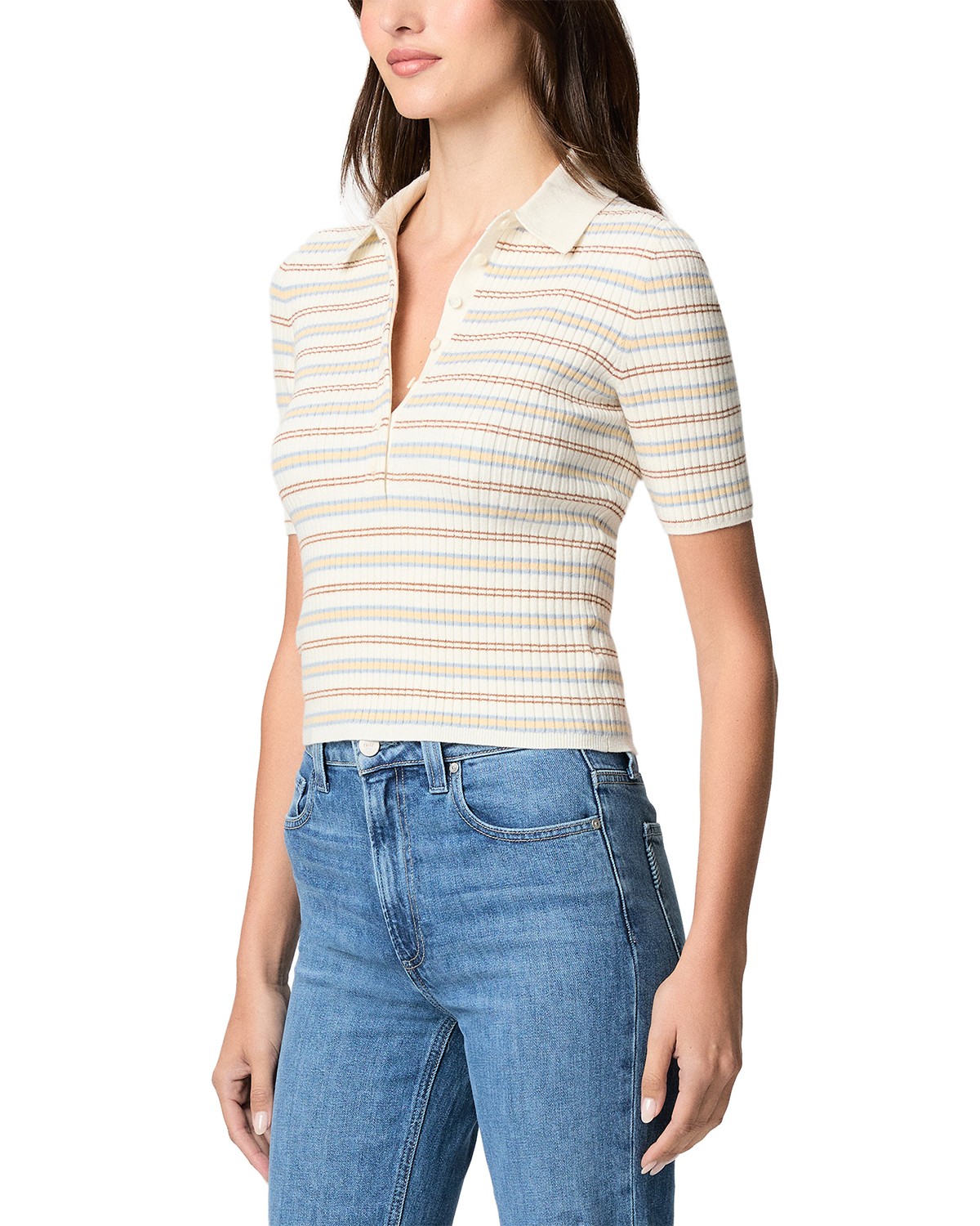 Summit Ribbed Polo Top