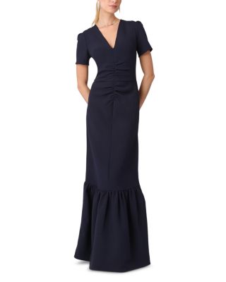 Tracey Crepe V Neck Mermaid Dress