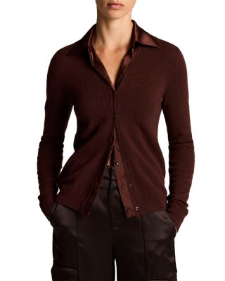 Cashmere Mixed Media Cardigan Sweater