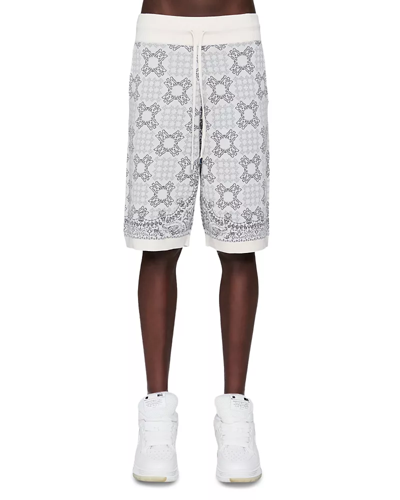 amiri Check Pattern 10.25 Knit Drawstring Shorts