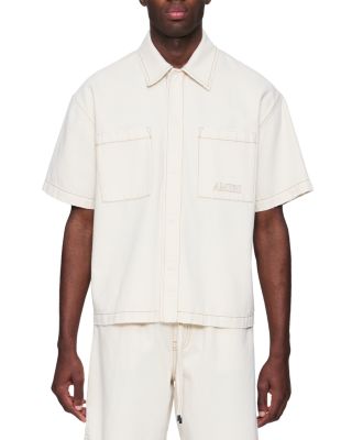Denim Short Sleeve Shirt in Sandstone