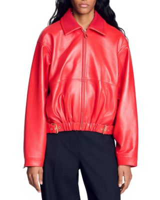 Clemy Zip Front Leather Jacket