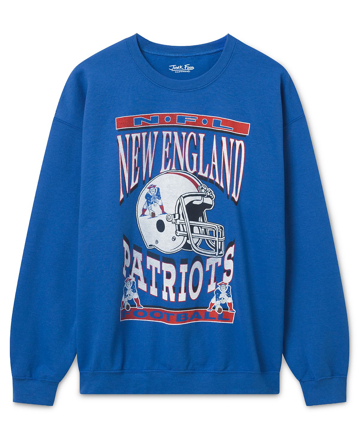 Junk Food Clothing Unisex New York Giants Helmet Flea Market Crew Fleece Sweatshirt