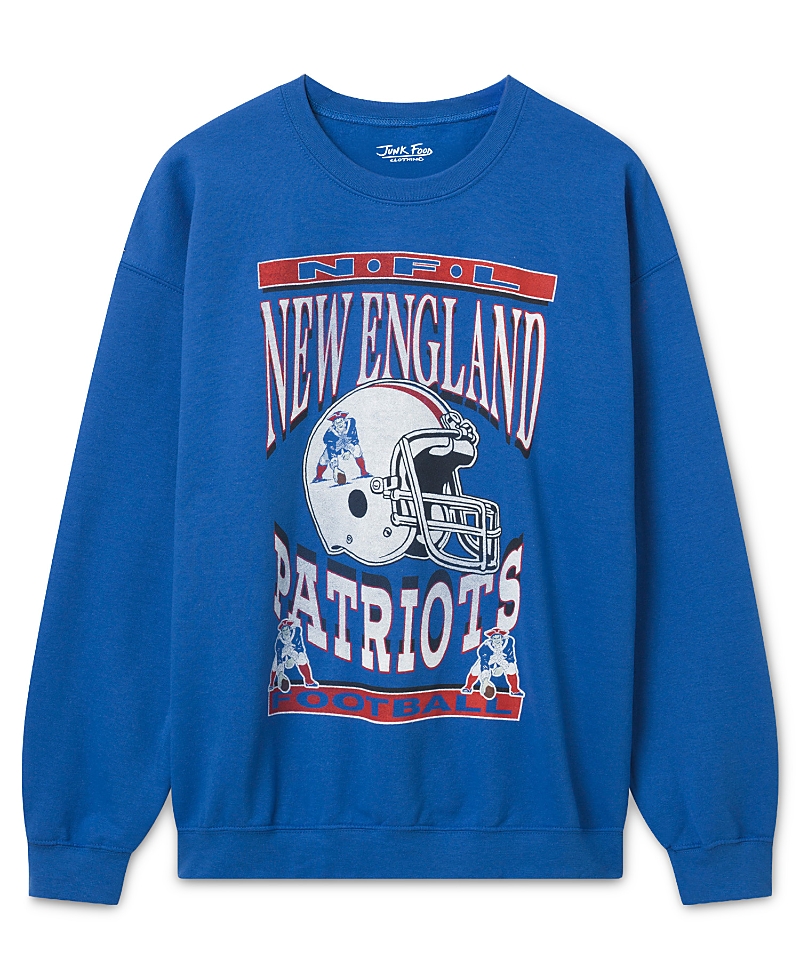 Junk Food Clothing Unisex New York Giants Helmet Flea Market Crew Fleece Sweatshirt