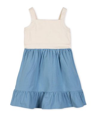 Hope & Henry Girls' Organic Knit Tank Sundress with Flounce - Little Kid, Big Kid