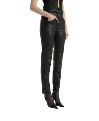 Balmain Lambskin Biker Trousers
