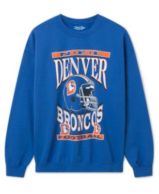  Unisex Denver Broncos Helmet Flea Market Crew Fleece Sweatshirt