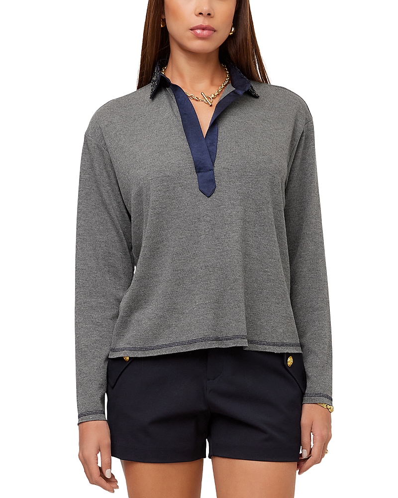 Fifteen Twenty Kendall Sequinned Collar Top