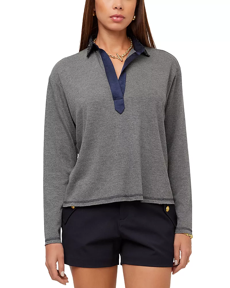 Fifteen Twenty Kendall Sequinned Collar Top