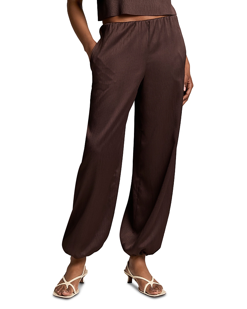 Vince Mid Rise Plisse Drawcord Hem Pants